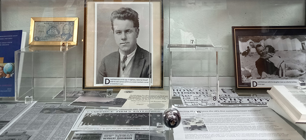 Display in the Library on the philanthropy of Sir David Robinson
