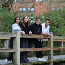 Hilary Patankar and Shebang Nagalotimath, Grace Kromm and Consultant Neonatologist Dr Hilary Wong